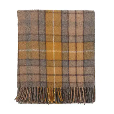 Buchanan Natural Tartan Blanket - Wool Blend - Luxury Scottish Blanket - For Any Occasion