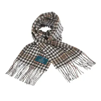 Burns Check Tartan Lambswool Scarf Luxury Soft Timeless Warm Accessory