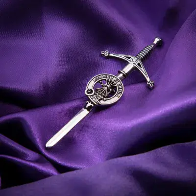 Cameron Clan Kilt Pin - Traditional Scottish Surname Crest Sword Brooch