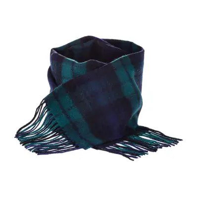 Campbell Modern Tartan Scarf | 100% Lambswool | Luxury Scottish Scarf | Excellent Size