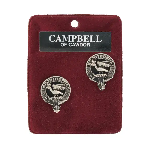 Campbell Of Cawdor Clan Crest Cufflinks - Traditional Shirt Accessory - Heritage - Made in Scotland