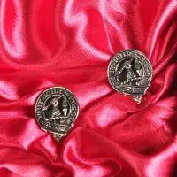Carmichael Clan Crest Cufflinks - Traditional Shirt Accessory - Scottish Heritage - Made in Scotland
