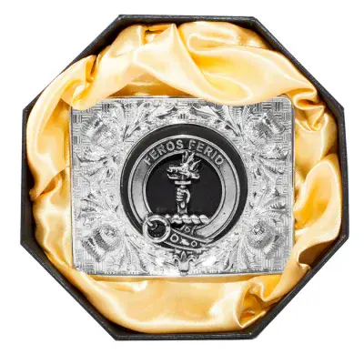 Chisholm Clan Crested Traditional Polished Pewter Scottish Belt Buckle New