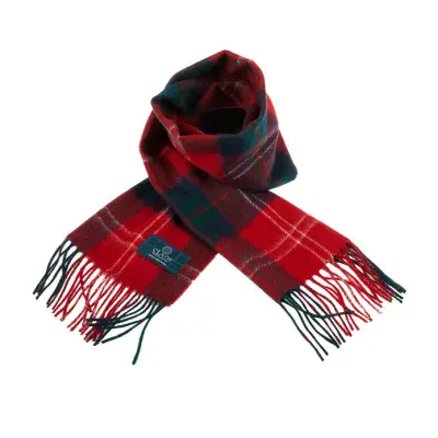 Chisholm Modern Tartan Lambswool Scarf Luxury Soft Timeless Warm Accessory