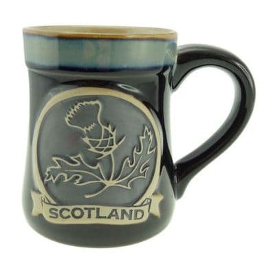 Coffee Mug | Colour: Black Thistle | Premium Stoneware | Dishwasher Safe | Ceramic Cup | Gift Boxed