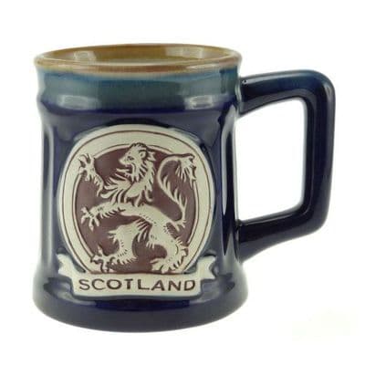 Coffee Mug | Colour: Blue Lion | Premium Stoneware | Dishwasher Safe | Ceramic Cup | Gift Box
