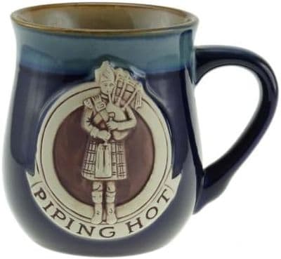 Coffee Mug | Colour: Blue Piper | Premium Stoneware | Dishwasher Safe | Ceramic Cup | Gift Box
