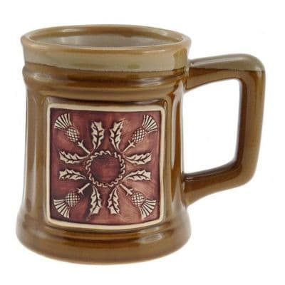Coffee Mug | Colour: Brown Thistle | Premium Stoneware | Dishwasher Safe | Ceramic Cup | Gift Box