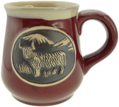 Coffee Mug | Colour: Red Cow | Premium Stoneware | Dishwasher Safe | Ceramic Cup | Gift Box