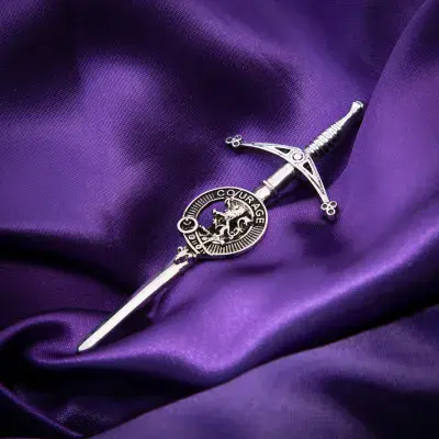 Cumming Clan Kilt Pin - Traditional Scottish Surname Crest Sword Brooch