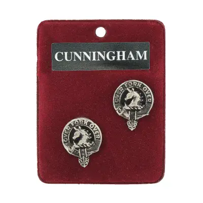 Cunningham Clan Crest Cufflinks - Traditional Shirt Accessory - Scottish Heritage - Made in Scotland