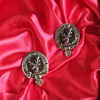 Davidson Clan Crest Cufflinks - Traditional Shirt Accessory - Scottish Heritage - Made in Scotland