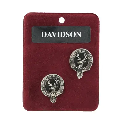 Davidson Clan Crest Cufflinks - Traditional Shirt Accessory - Scottish Heritage - Made in Scotland