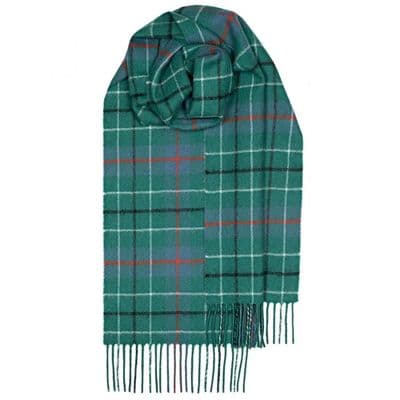 Duncan Ancient Tartan Lambswool Scarf Luxury Soft Timeless Warm Accessory Made in Scotland