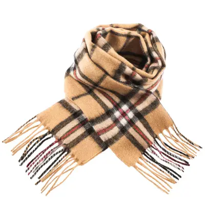 Edinburgh 100% Lambswool Tartan Scarf | Thomson Camel