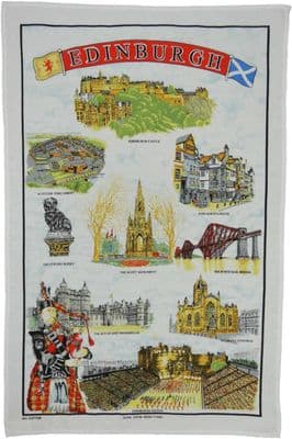 Edinburgh Tea Towel | Pure Cotton | Capital City | Brilliant Scotland Design |