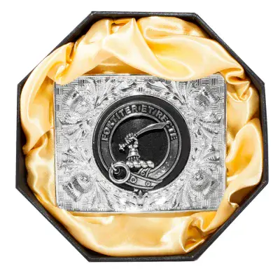 Elliot Clan Crested Traditional Polished Pewter Scottish Belt Buckle New