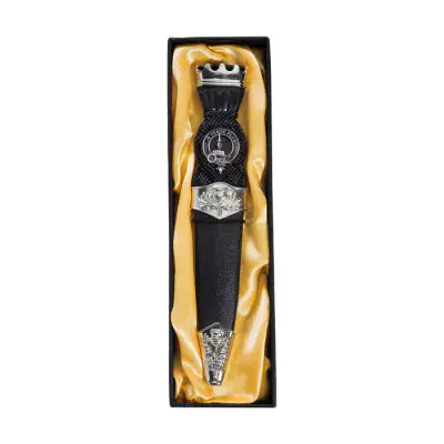 Erskine Clan Crest Sgian Dubh - Traditional Kilt Accessory - Unique Collectible or Formal Events !