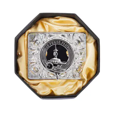 Erskine Clan Crested Traditional Polished Pewter Scottish Belt Buckle New