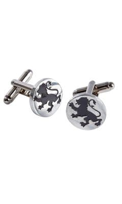 Family Scottish Traditional Modern Lion Rampant Polished Pewter Cufflinks With Box