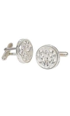 Family Scottish Traditional Thistle Sterling Silver Cufflinks With Box