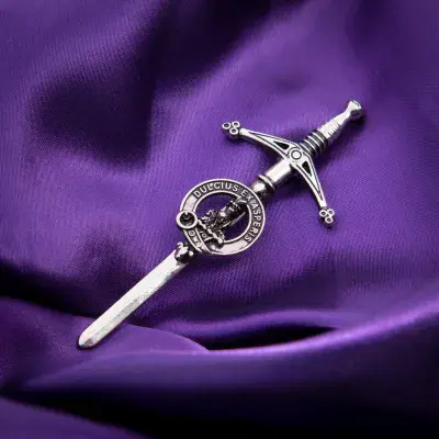 Ferguson Clan Kilt Pin - Traditional Scottish Surname Crest Sword Brooch
