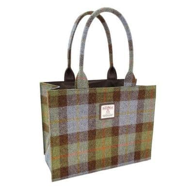 Full Harris Tweed Macleod Tartan Large Tote Bag