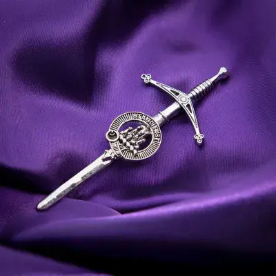Grant Clan Kilt Pin - Traditional Scottish Surname Crest Sword Brooch