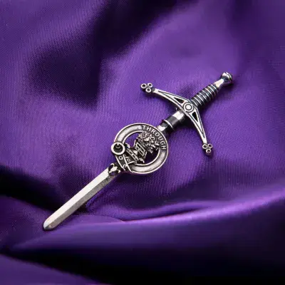 Hamilton Clan Kilt Pin - Traditional Scottish Surname Crest Sword Brooch