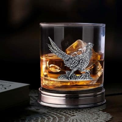 Handmade Pheasant Whisky Glass (340ml)
