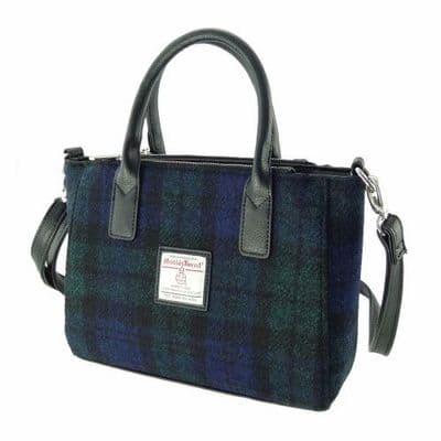 Harris Tweed Black Watch Tartan Tote Handbag