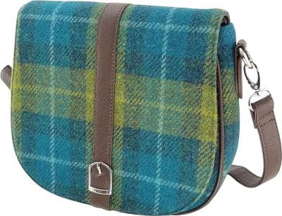 Harris Tweed Blue-Green Tartan Shoulder Bag