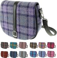 Harris Tweed Bold Purple Check Shoulder Bag