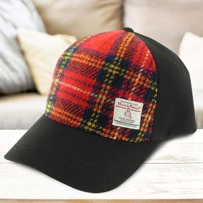 Harris Tweed Canvas Royal Stewart Tartan Baseball Hat