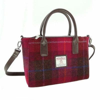 Harris Tweed Deep Pink Tartan Tote Handbag