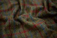Harris Tweed Green Check Flat Cap