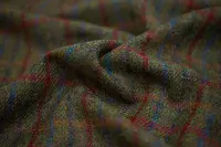 Harris Tweed Green Check Flat Cap