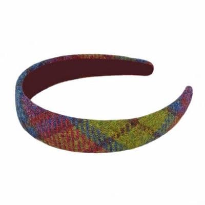 HARRIS TWEED HAIR BAND - MULTI COLOUR TARTAN