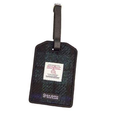 HARRIS TWEED LUGGAGE TAG - BLACK WATCH