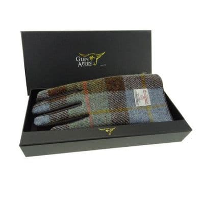 Harris Tweed Macleod Tartan Leather Gloves
