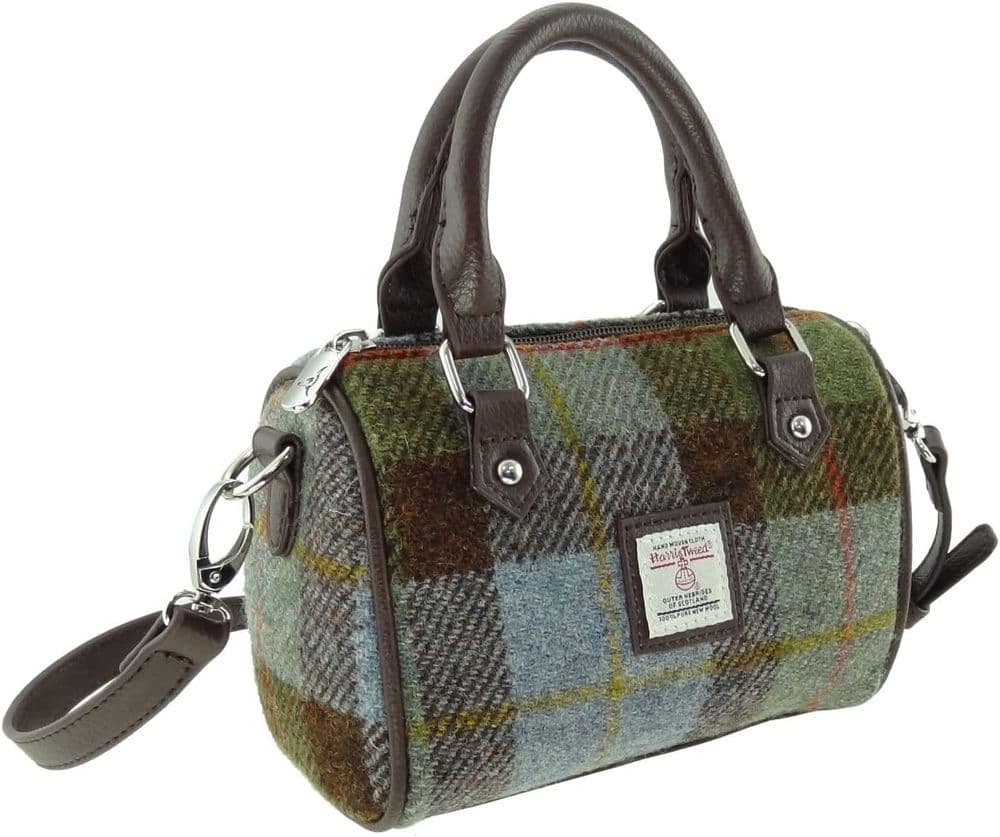 MacLeod of Harris Modern Tartan Crest Leather Handbag