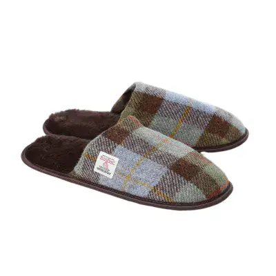 Harris Tweed MacLeod Tartan Slippers