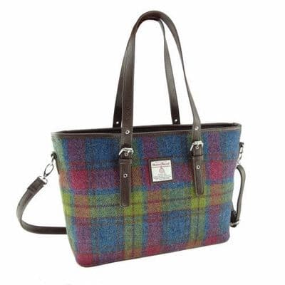 Harris Tweed Multi Colour Tartan Large Tote Bag