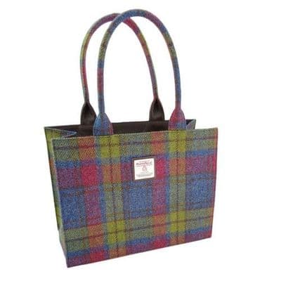 Harris Tweed Multi Colour Tartan Large Tote Bag