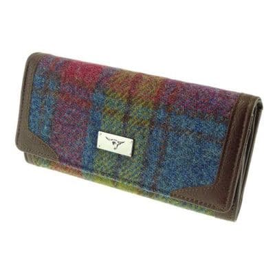 Harris Tweed Multi Colour Tartan Long Wallet