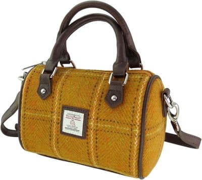 Harris Tweed Mustard Check Mini Bag