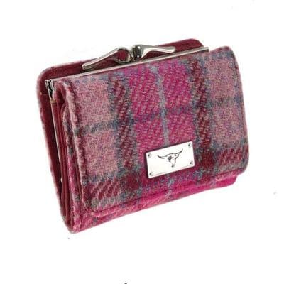 Harris Tweed Pink Buchanan Tartan Mini Wallet
