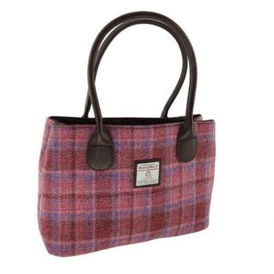 Harris Tweed Pink Check Classic Handbag