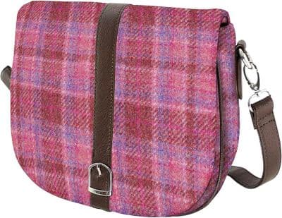 Harris Tweed Pink Check Shoulder Bag