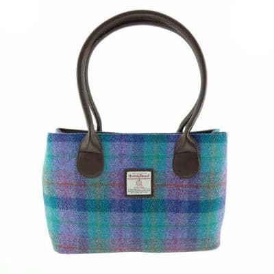 Harris Tweed Purple/Green Tartan Classic Handbag